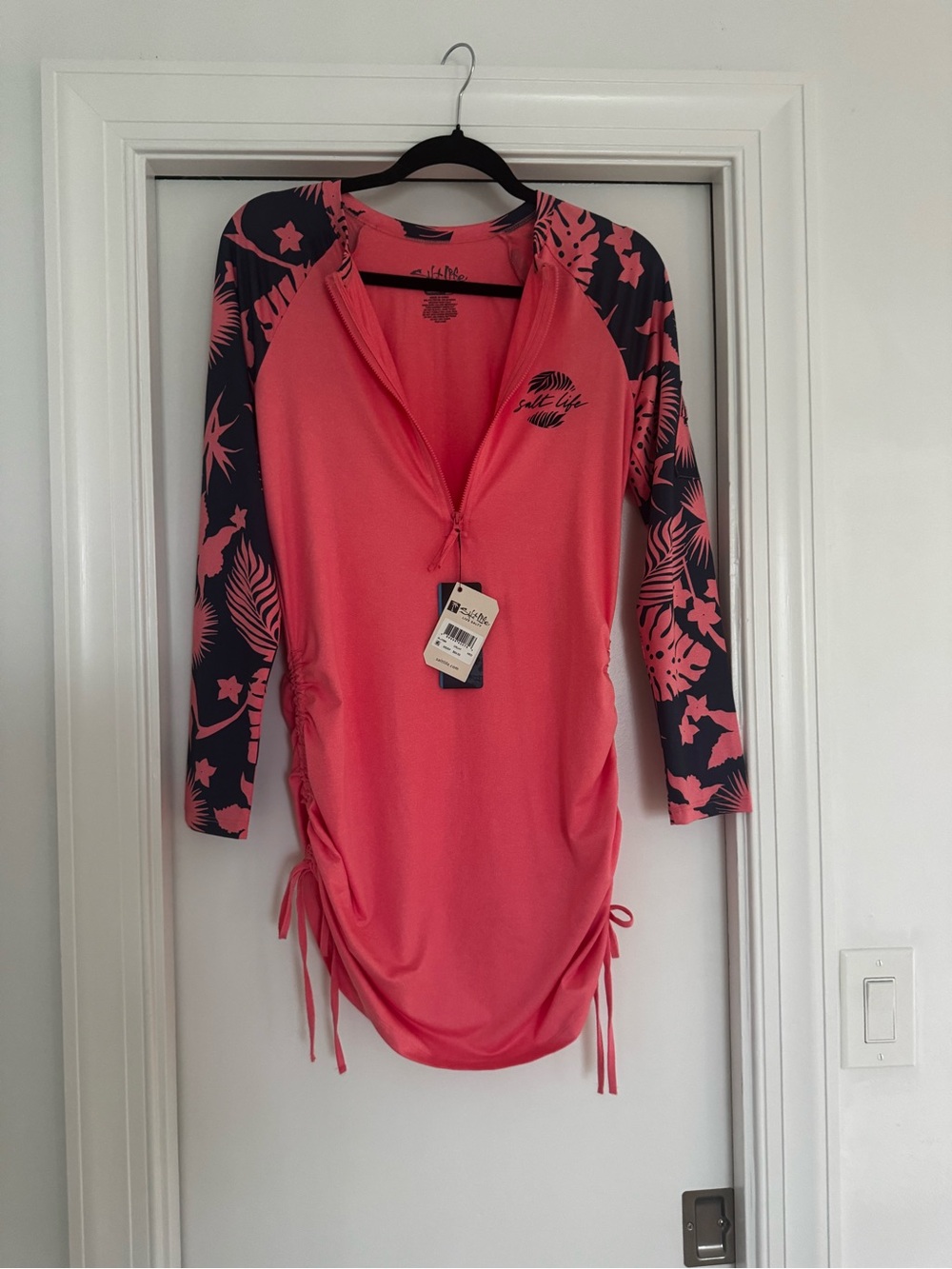 Womens Salt Life Coral Pink Long-Sleeve Top